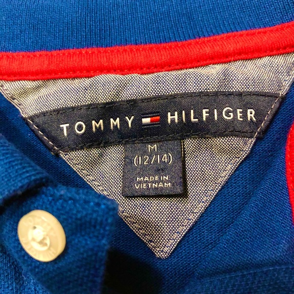 Tommy Hilfiger Boys Polo Sz M 12-14 Excellent - Picture 3 of 4
